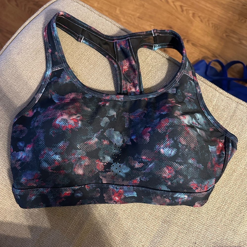 Avia Black and Pink Sports Bra with Racerback